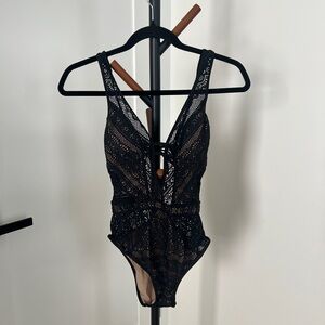 Becca Black Lace Swimsuit XS